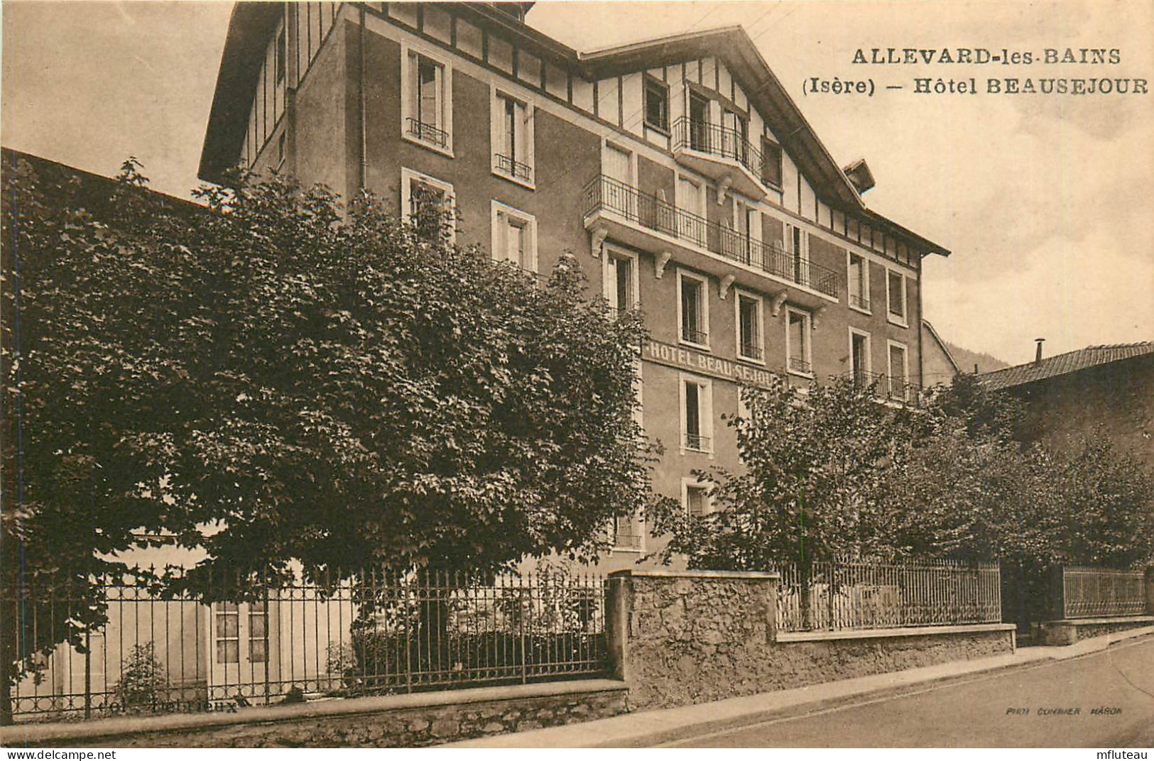 38* ALLEVARD LES BAINS  Hotel Beausejour      RL40,1068 - Allevard