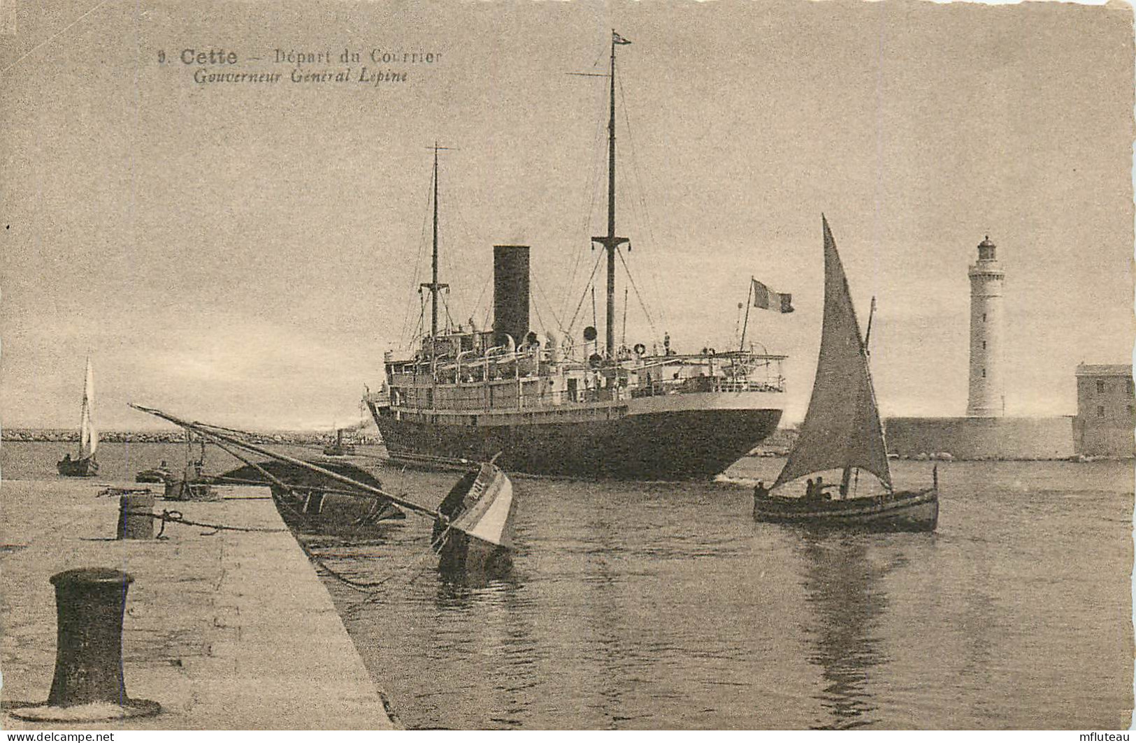 34* CETTE - SETE    Depart Du Courrier « gouverneur Lepine)  RL40,0736 - Sete (Cette)