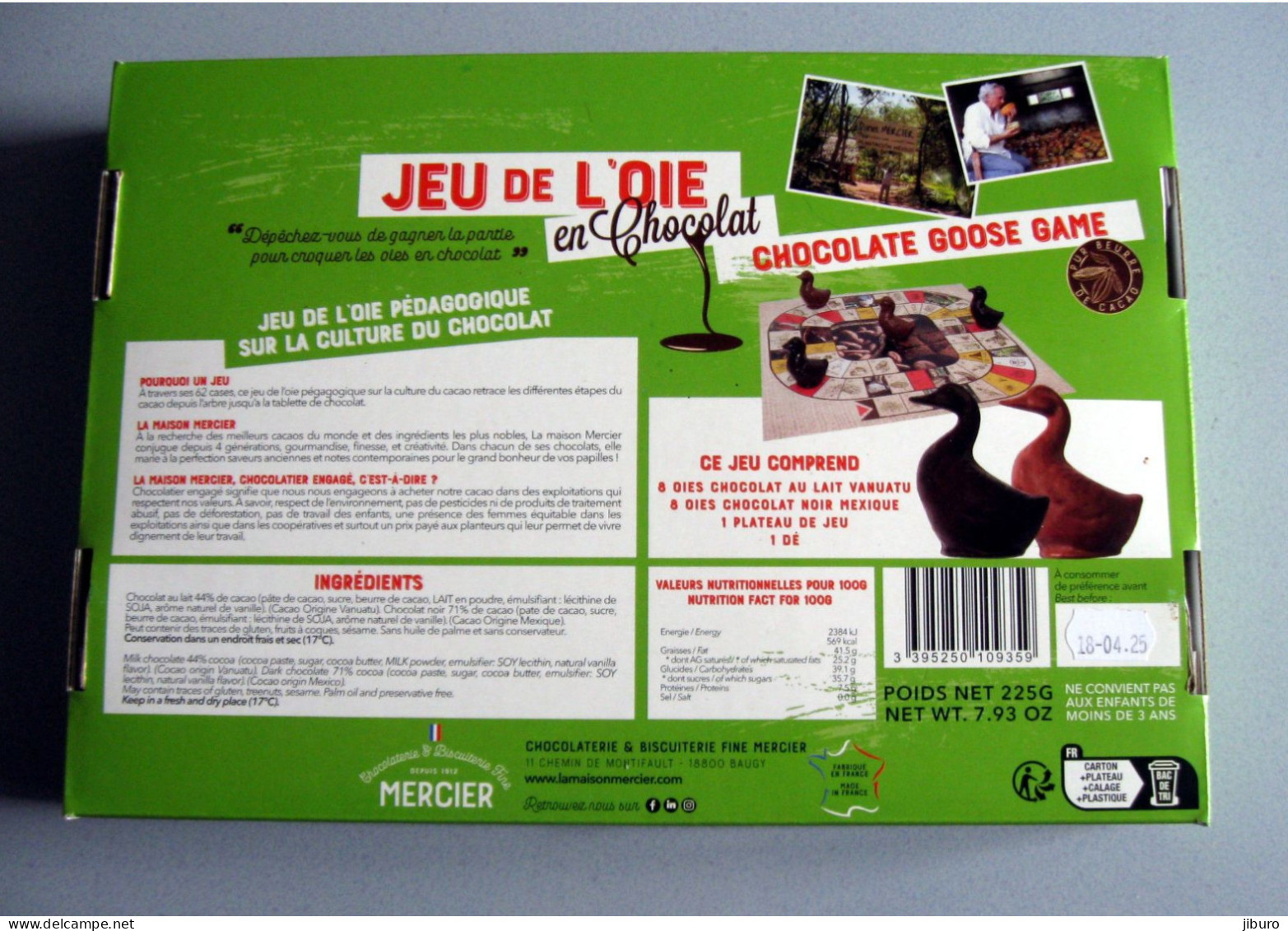 (Uniquement Envoi France Only) Jeu De L'oie (Attention : Sans Les Chocolats) Thème Chocolat Plantation Culture Cacao - Autres & Non Classés