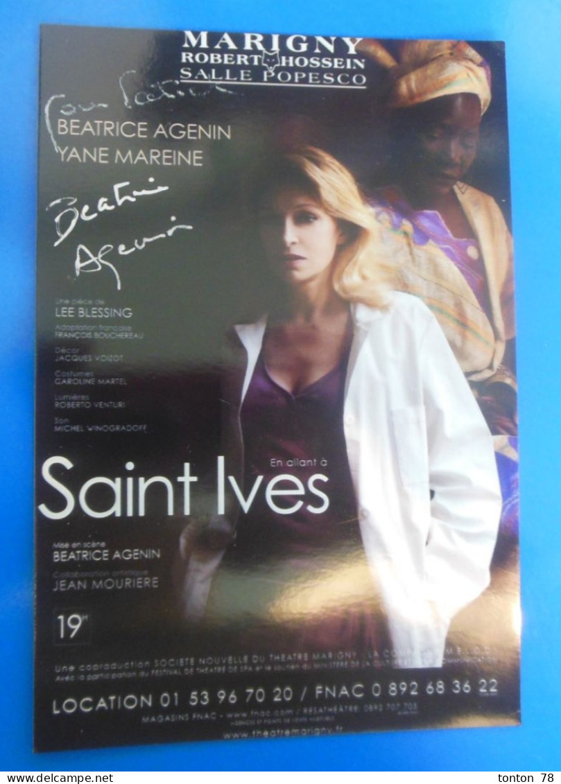 AUTOGRAPHE DE BEATRICE AGENIN SUR PHOTO - Acteurs & Comédiens