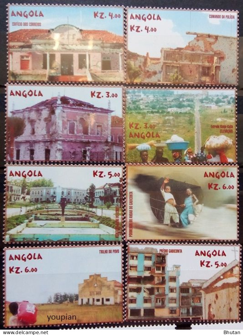 Angola 2000, Refugees And War Damage, MNH Stamps Set - Angola