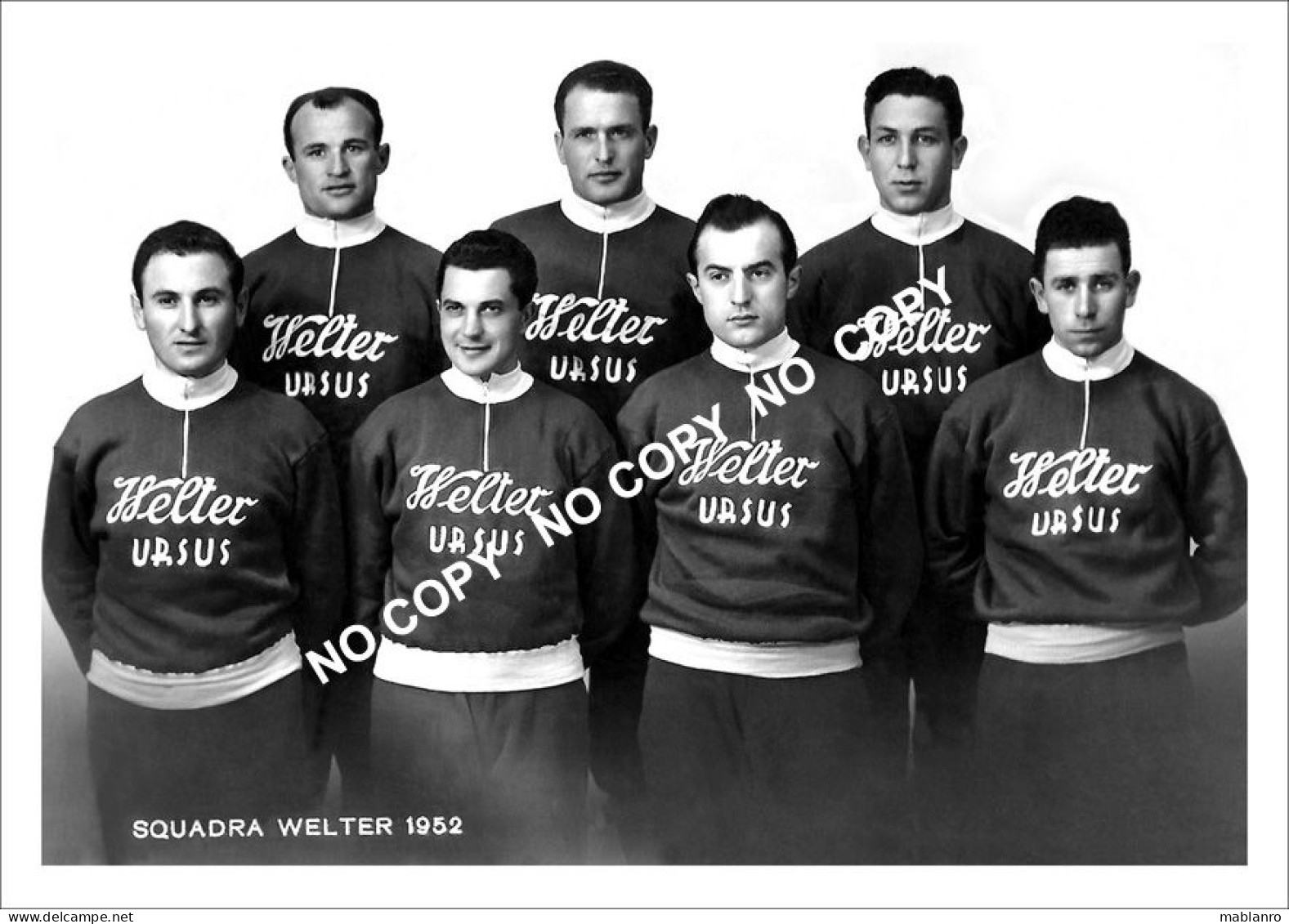 PHOTO CYCLISME REENFORCE GRAND QUALITÉ ( NO CARTE ) GROUPE TEAM WELTER 1952 - Cyclisme