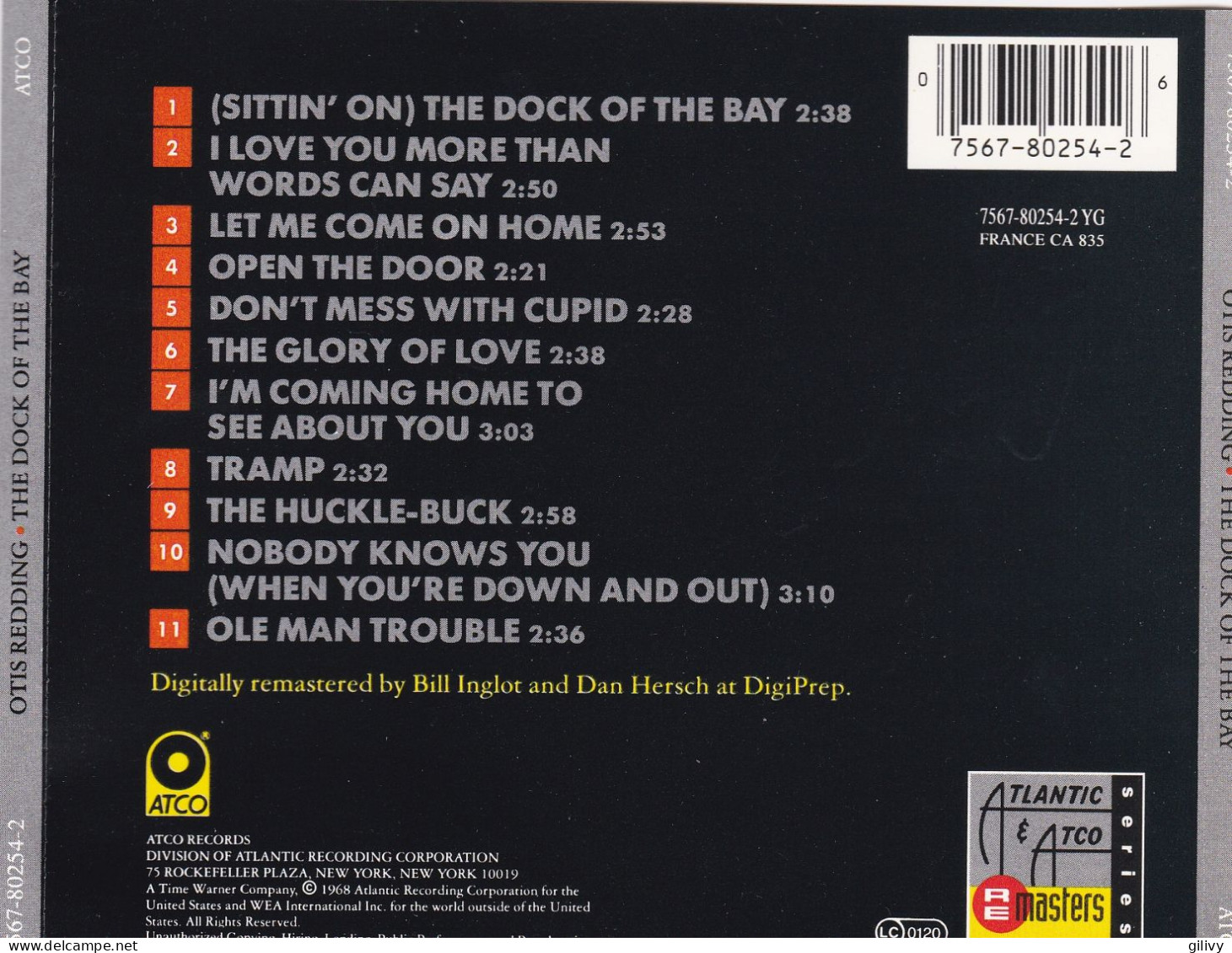 OTIS REDDING : " The Dock Of The Bay " - CD Album - Soul - R&B