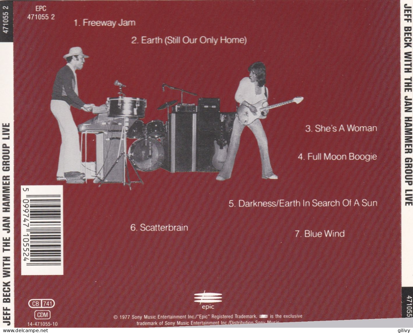 JEFF BECK WITH THE JAN HAMMER GROUP : " Live " - CD Album - Rock