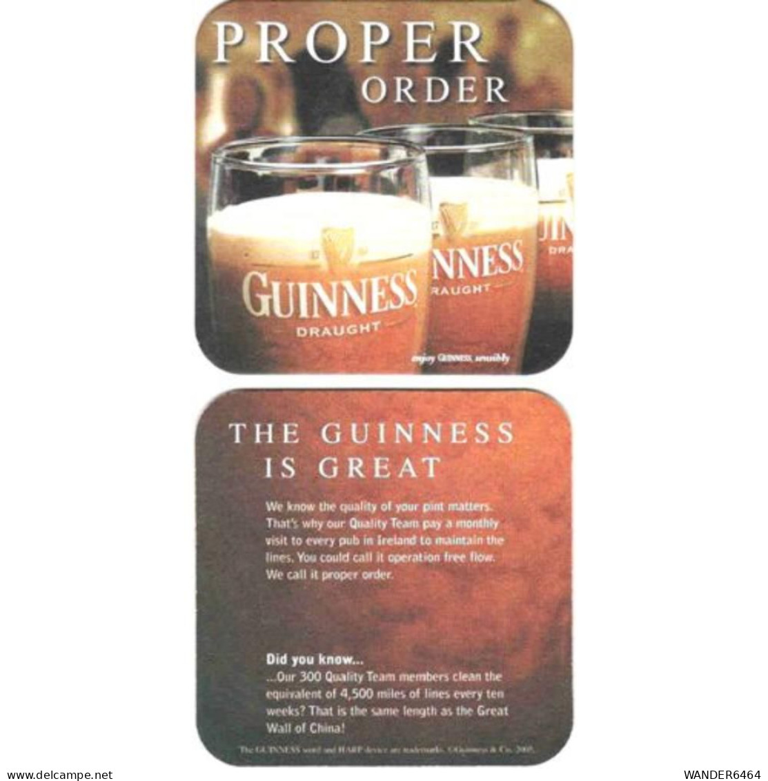 GUINNESS BREWERY  BEER  MATS - COASTERS #0088 - Bierdeckel