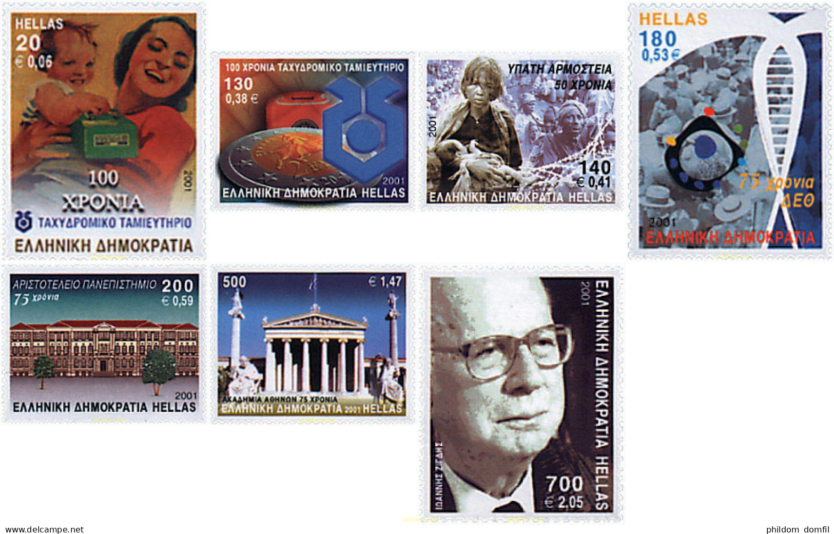 91072 MNH GRECIA 2001 EVENTOS Y ANIVERSARIOS - Neufs