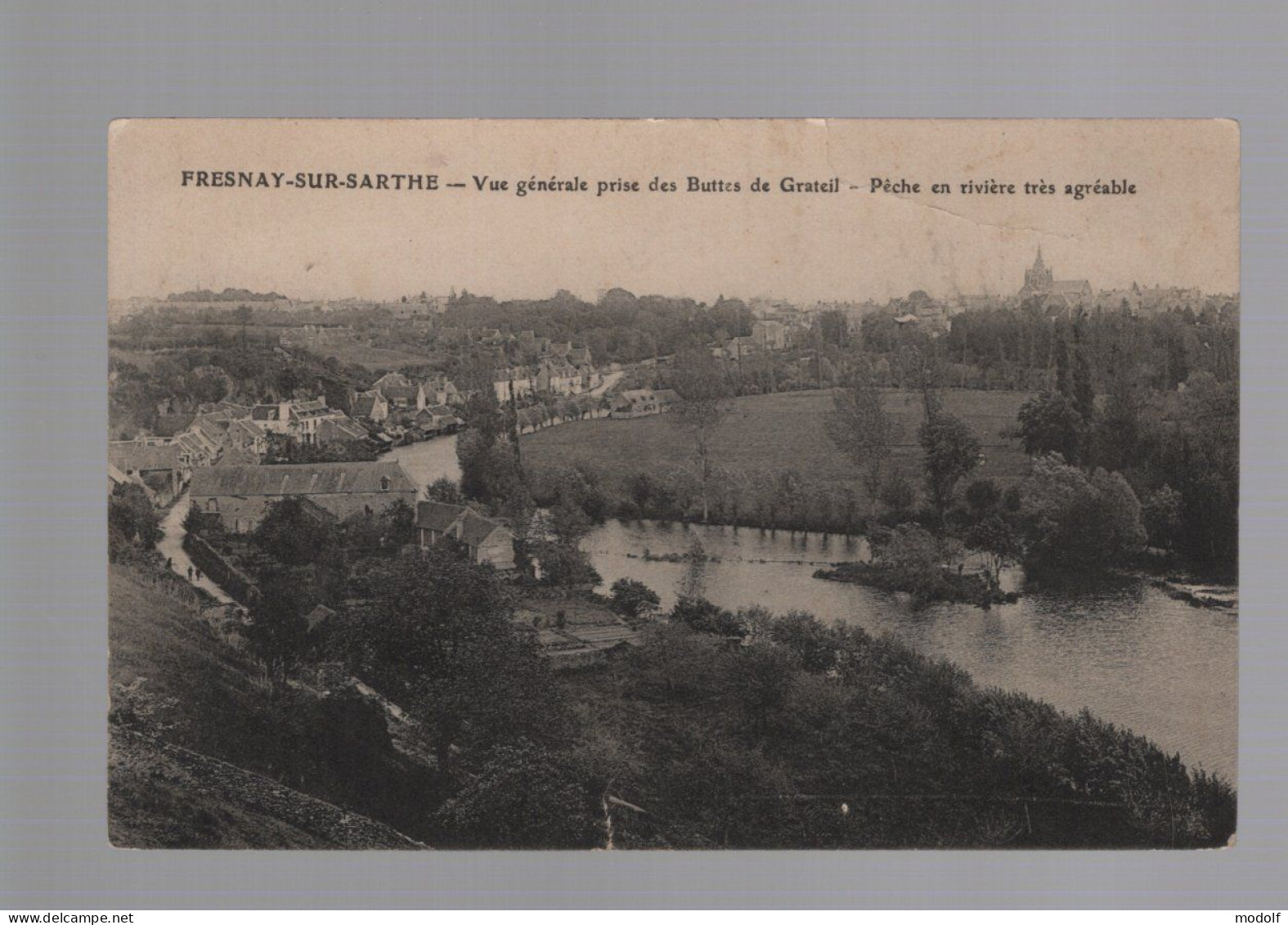 CPA - 72 - Fresnay-sur-Sarthe - Vue Générale Prise Des Buttes De Grateil - Circulée En 1915 - Andere & Zonder Classificatie