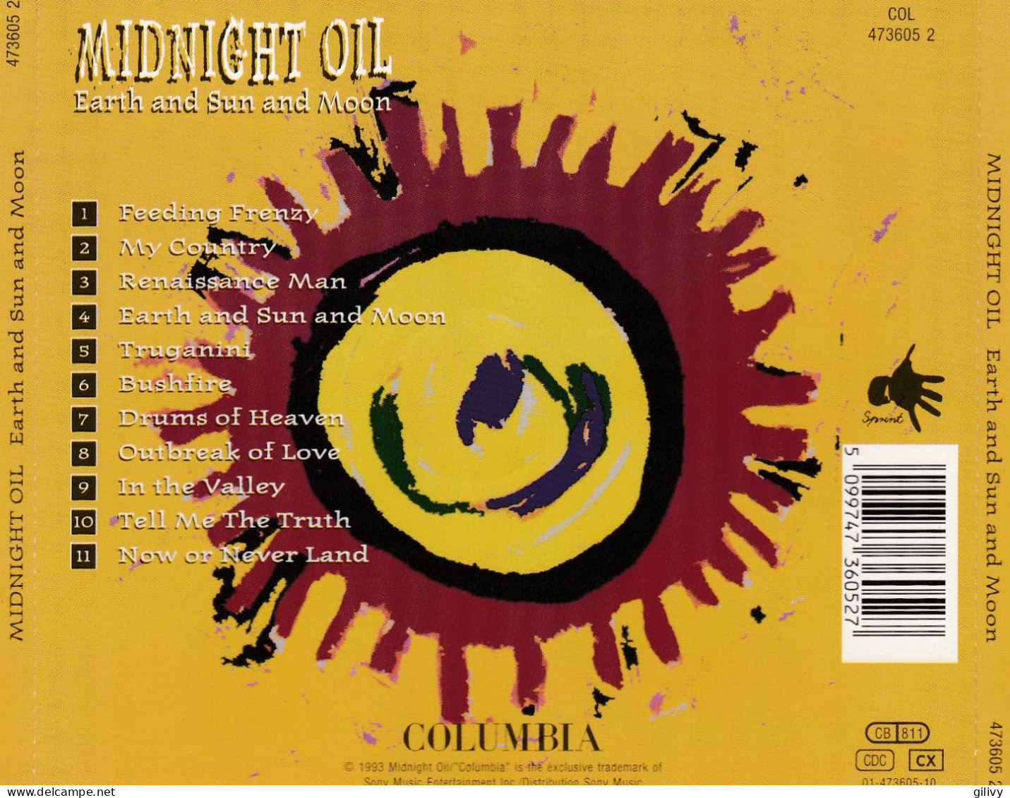 MIDNIGHT OIL : " Earth And Sun And Moon " - CD Album - Rock