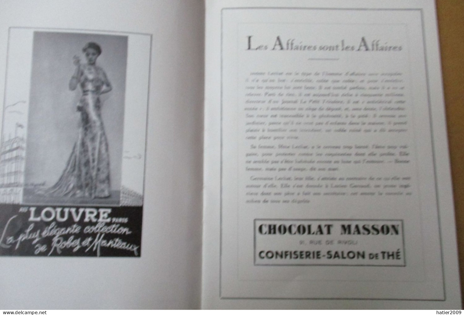 Programme COMEDIE FRANCAISE "Les affaires sont les affaires" - 7 Janvier 1937 - 32 pages joliment illustrées