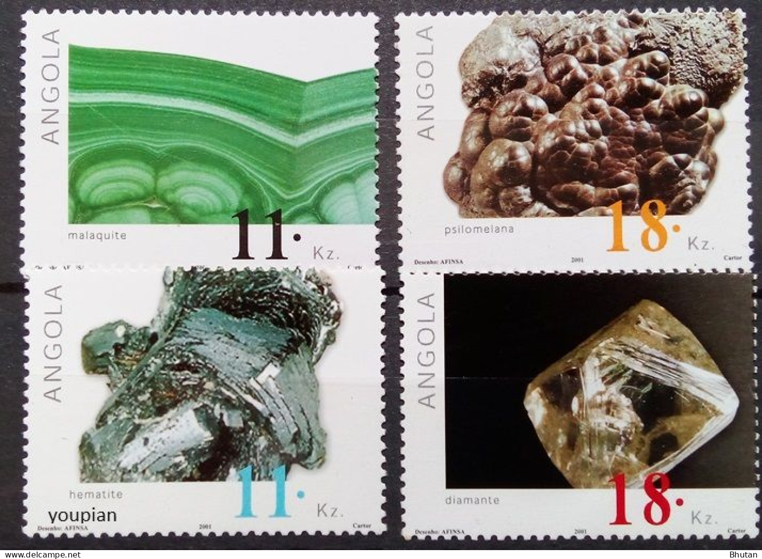 Angola 2001, Minerals, MNH Stamps Set - Angola