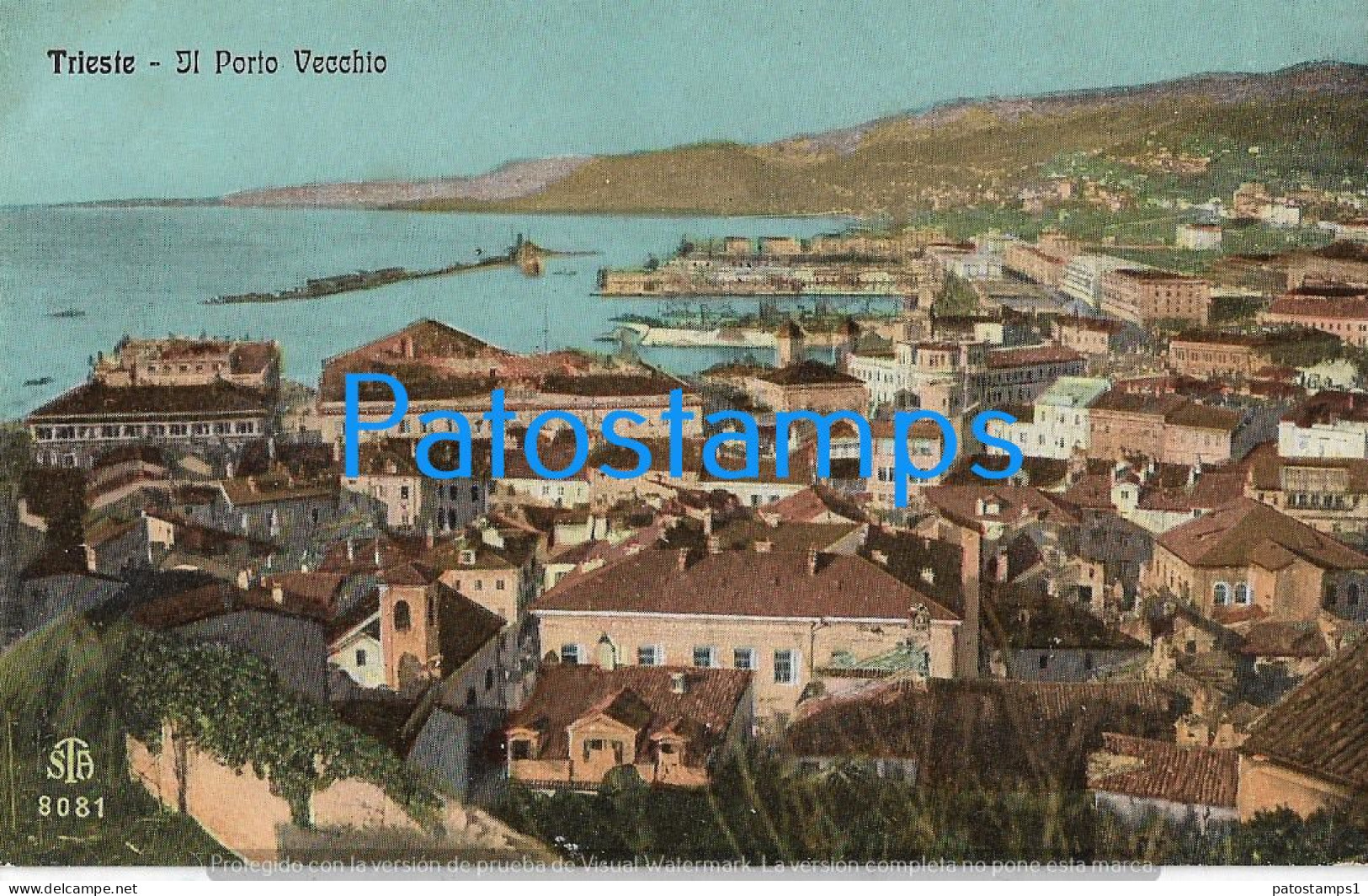229208 ITALY TRIESTE THE OLD PORT VIEW GENERAL POSTAL POSTCARD - Other & Unclassified