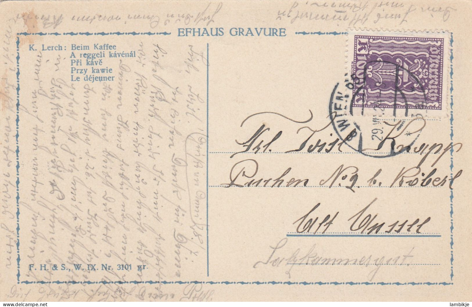 Österreich Postkarte 1924 - Brieven En Documenten