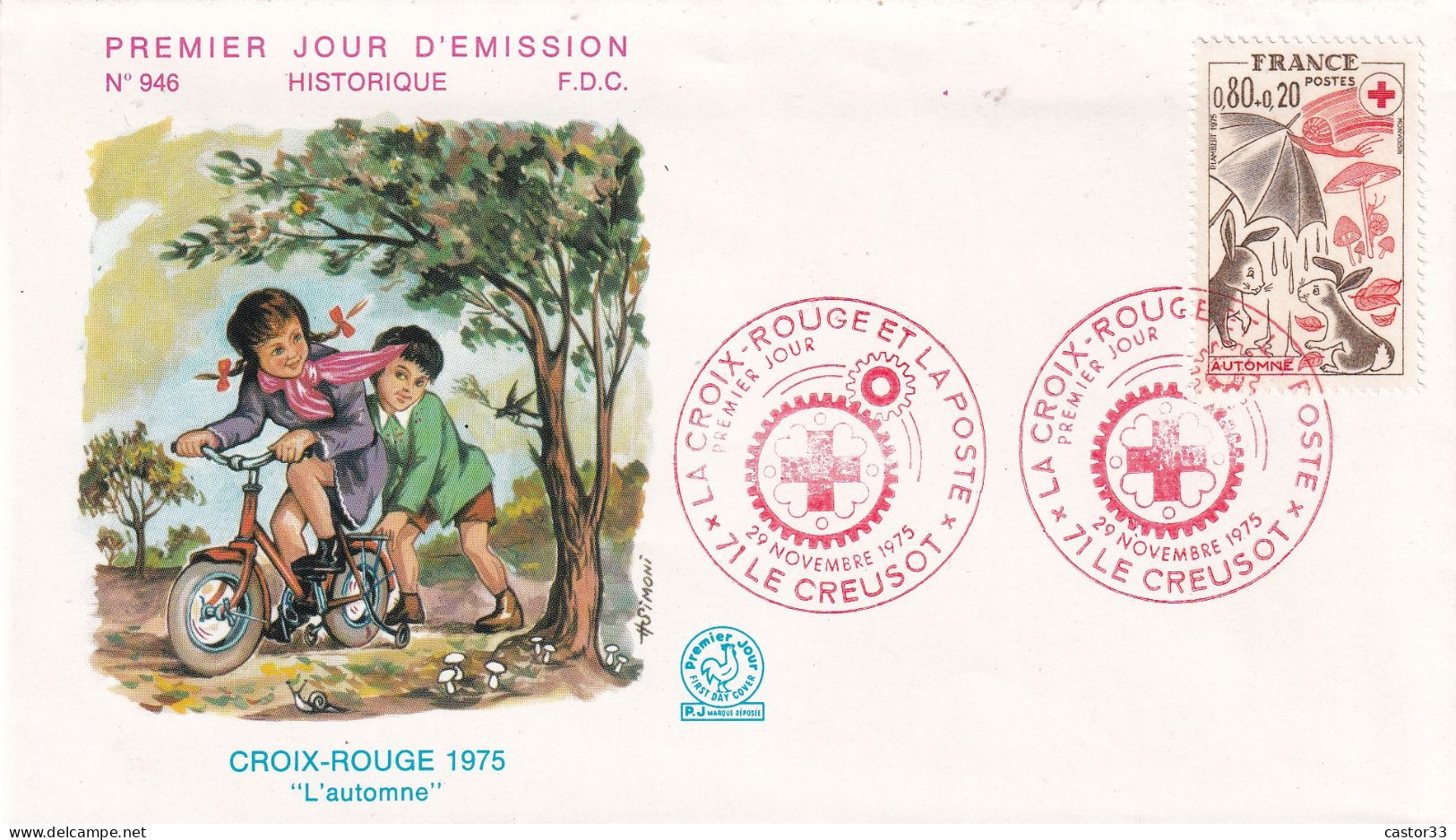 1er Jour, La Croix Rouge Et La Poste - 1970-1979