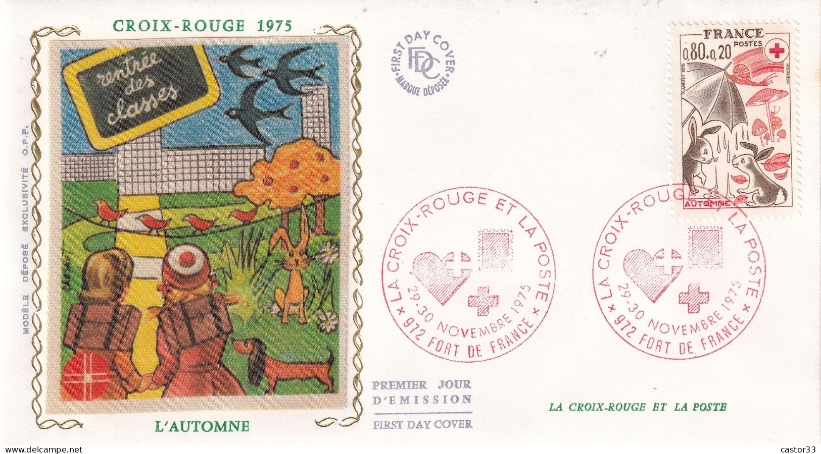 1er Jour, La Croix Rouge Et La Poste - 1970-1979