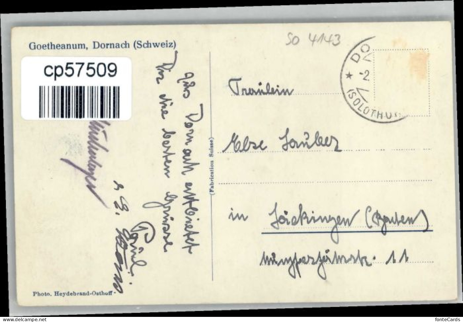 10720539 Dornach SO Dornach Goetheanum X Dornach - Autres & Non Classés