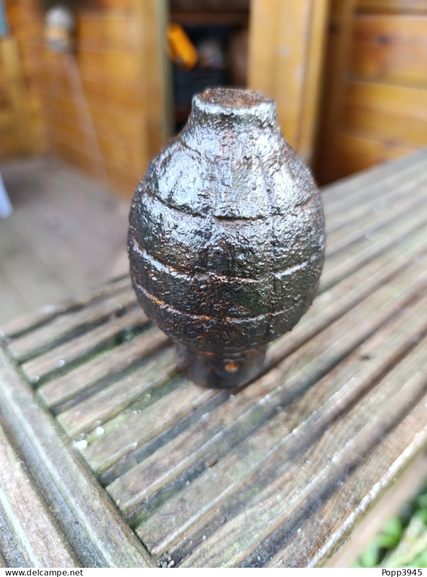 Militaria Grenade Inerte Citron Foug Ww1 Français Avec Marquages - 1914-18