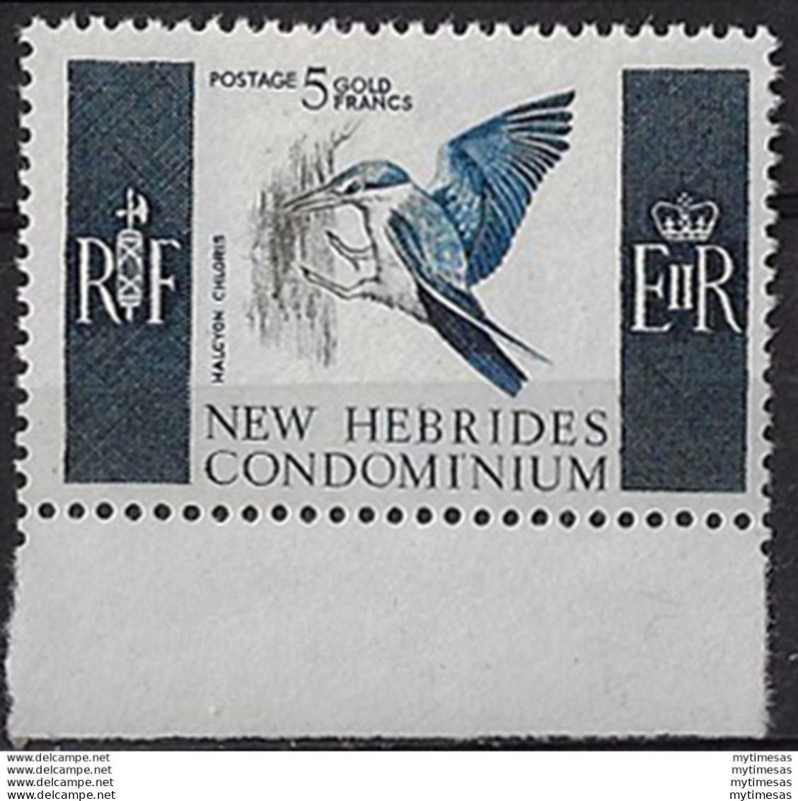 1967 New Hebrides 5f. Halcyon Chloris 1v. MNH YT N. 256 - Autres & Non Classés
