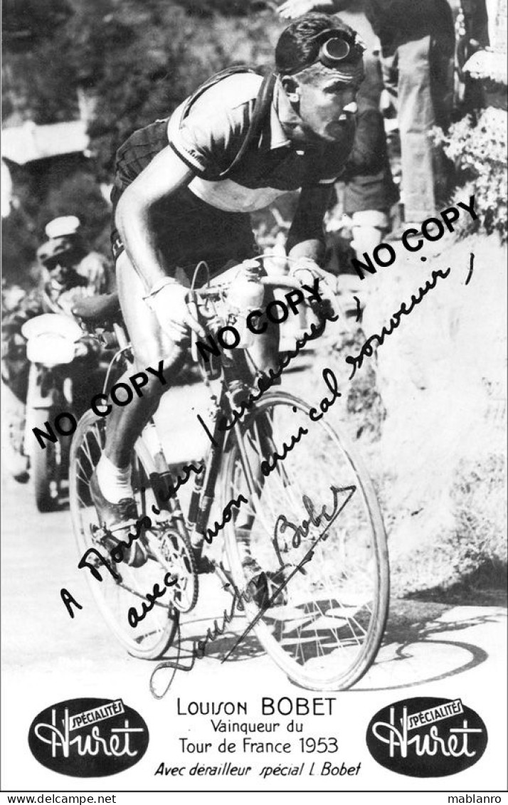 PHOTO CYCLISME REENFORCE GRAND QUALITÉ ( NO CARTE ) LOUISON BOBET SERIE HURET 1953 - Radsport