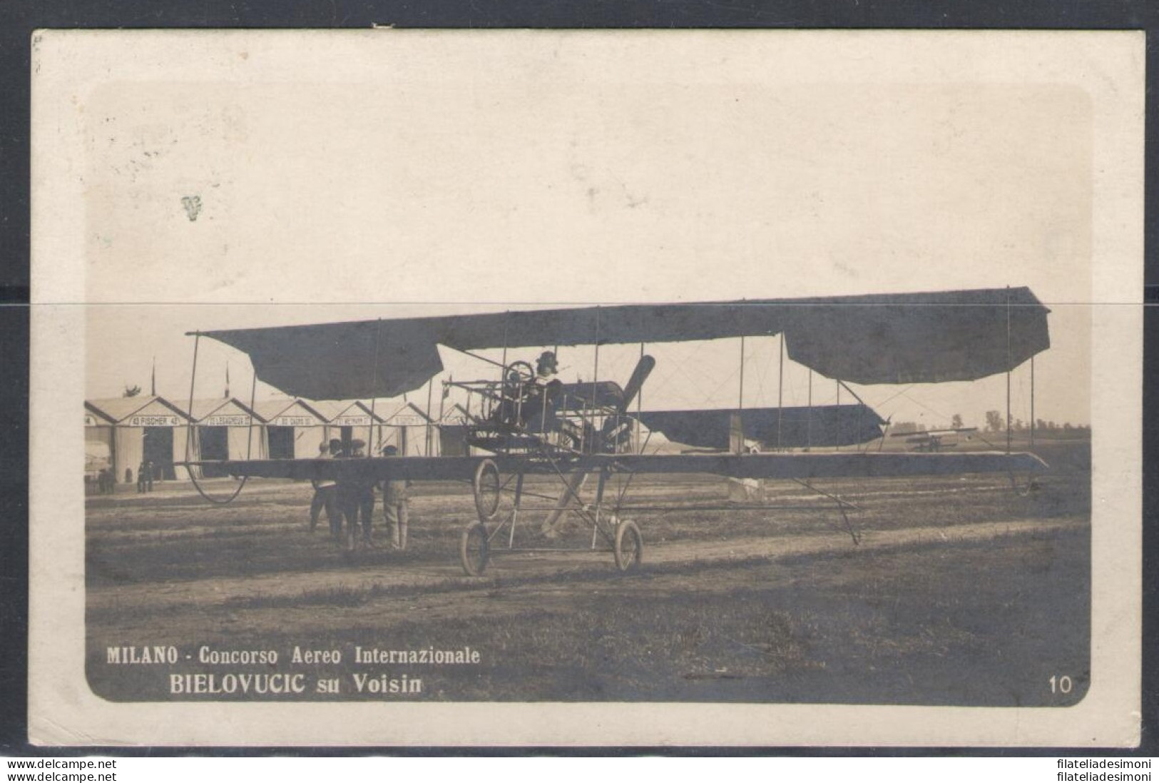 1910 Italia - Milano Circuito Aereo Internazionale - Cartolina - Usata - Andere & Zonder Classificatie