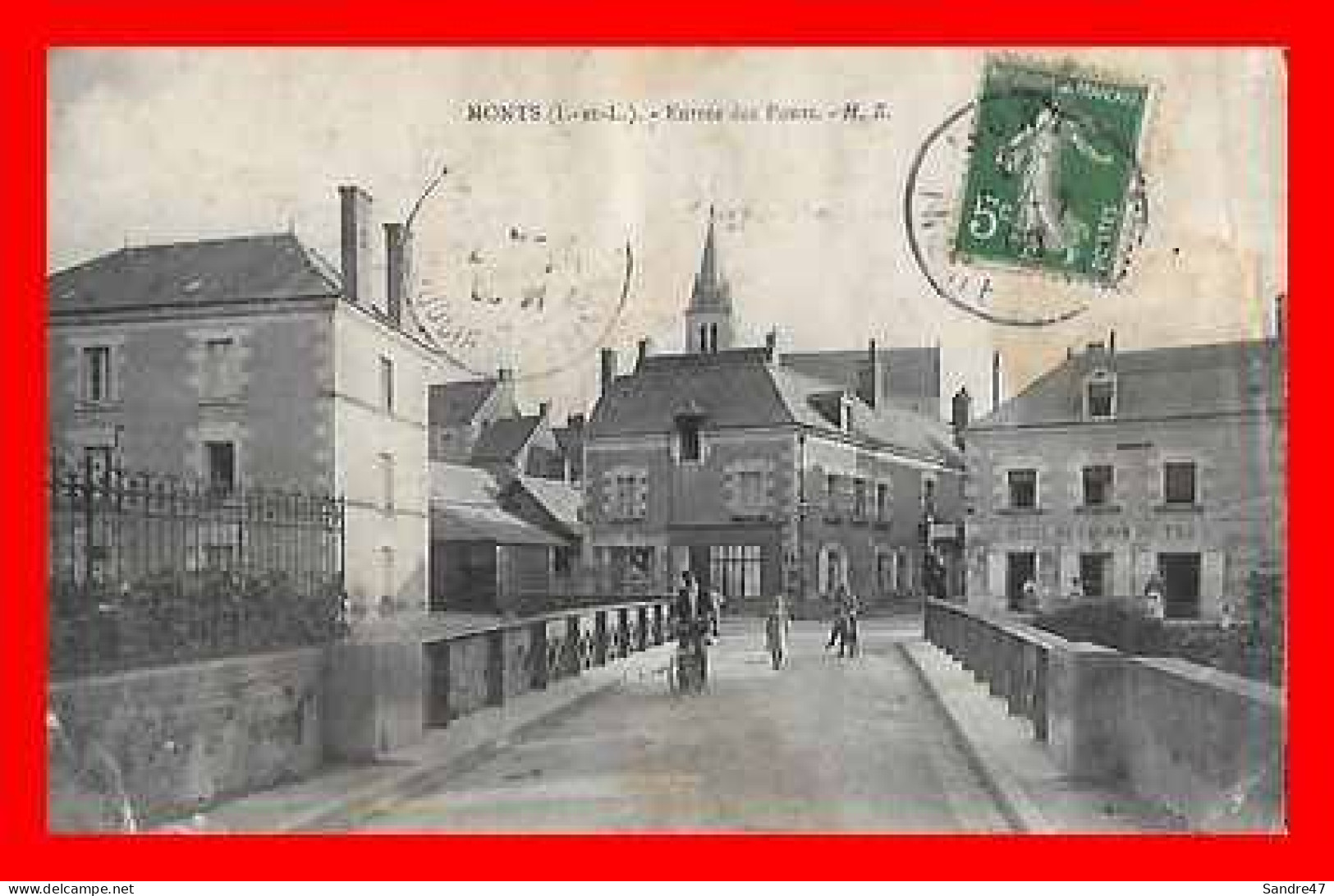 CPA (37) MONTS. Entrée Des Ponts, Hôtel Du Chemin De Fer. *9017 - Andere & Zonder Classificatie