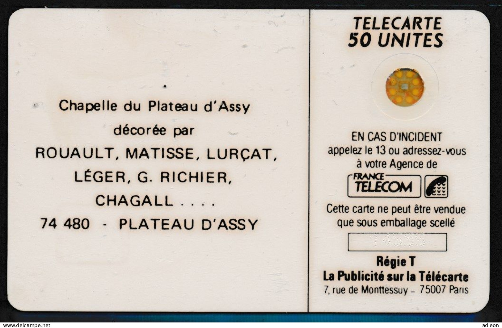 Télécartes France - Privées N° Phonecote D196 - Chapelle Du Plateau D'Assy - Privées