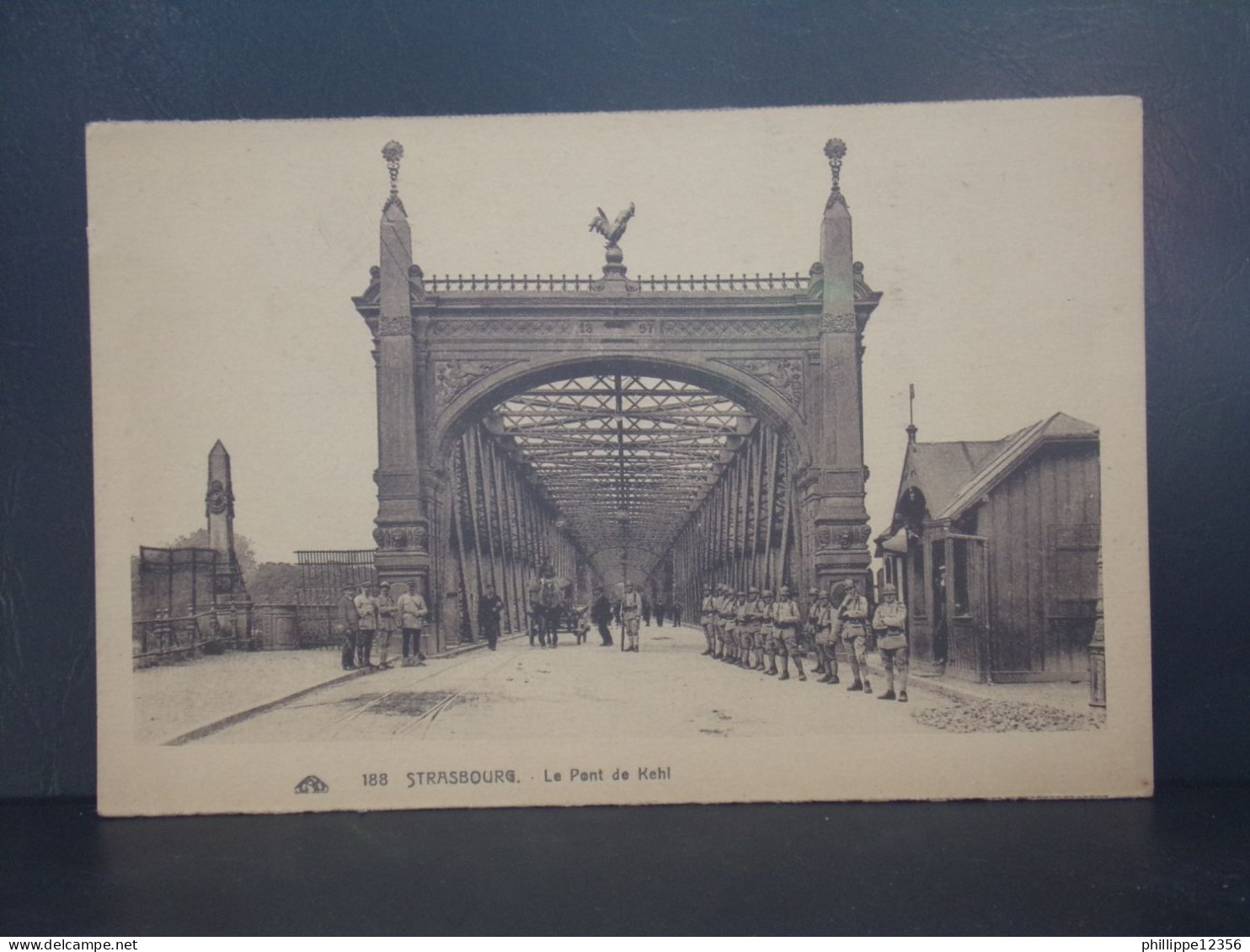 67295 . STRASBOURG . LE PONT DE KEHL . N° 188 . ANIMEE . MILITAIRES - Straatsburg