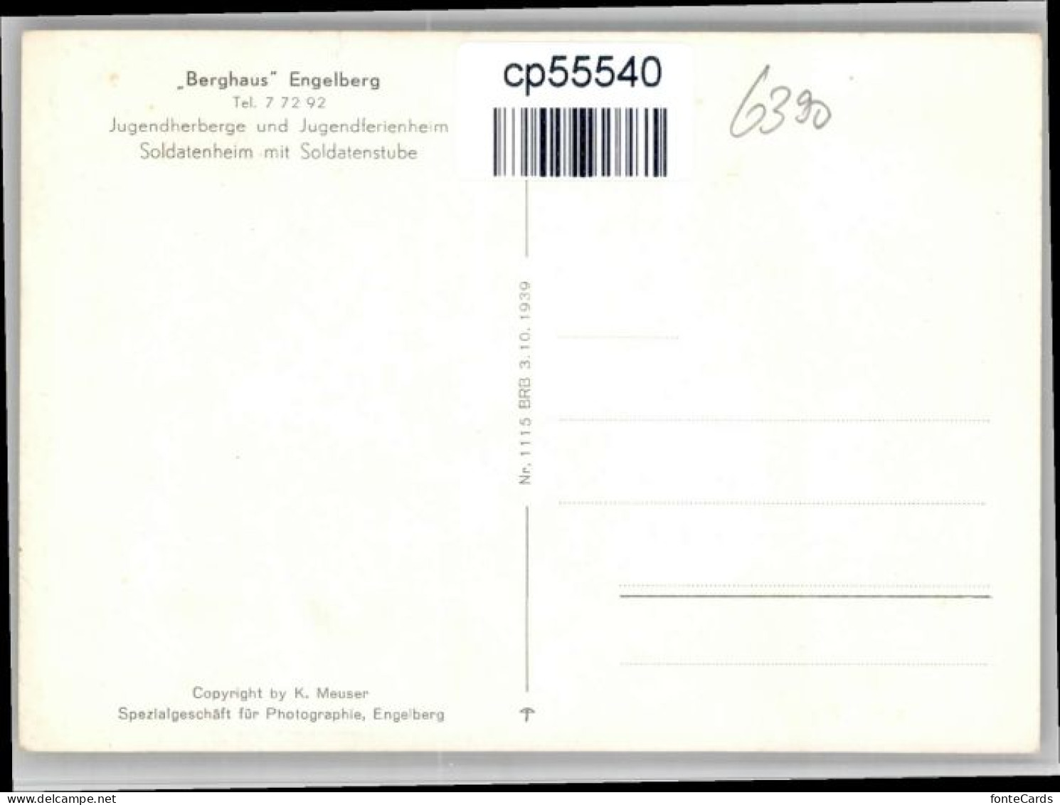 10720192 Engelberg OW Engelberg Berghaus * Engelberg - Otros & Sin Clasificación