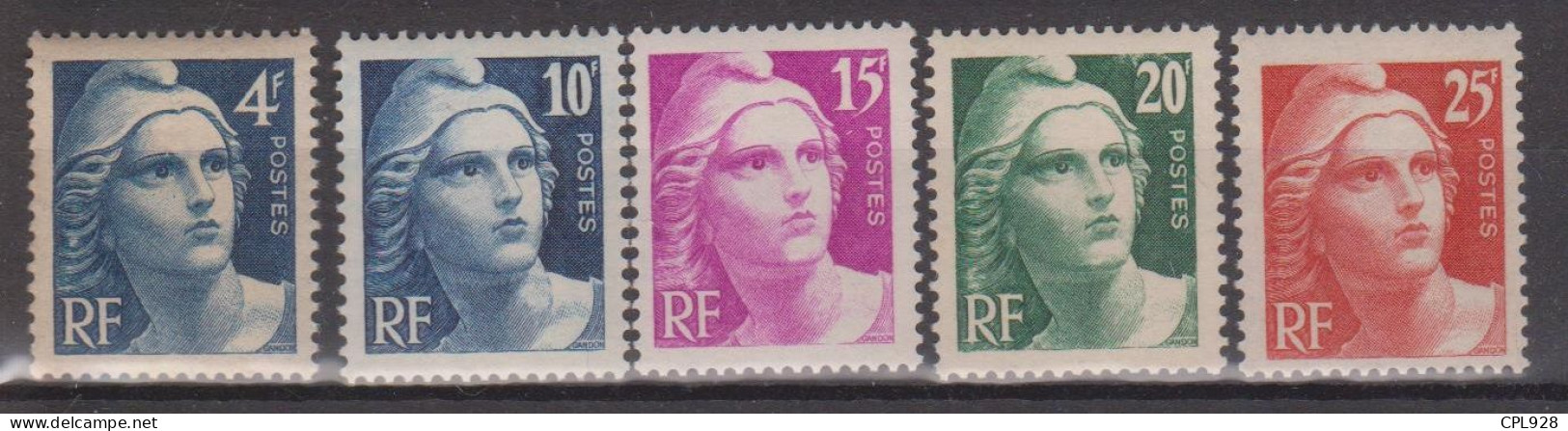 France N° 725 à 729 Neuf Sans Charnières - Unused Stamps