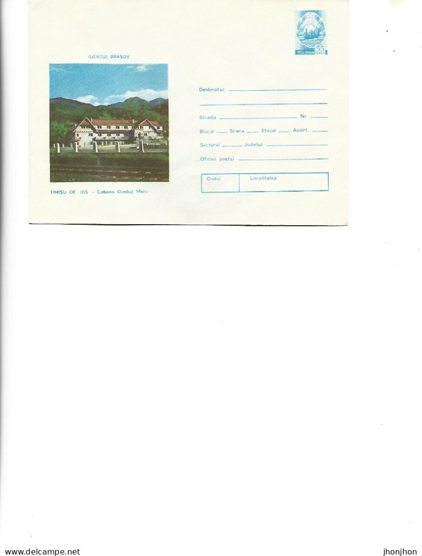 Romania -Post.st.cover Unused 1976(220) -  Brasov County - Timisu De Jos -  Cottage - Dambul Morii - Postal Stationery