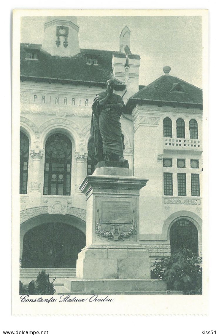 RO 97 - 19317 CONSTANTA, Ovidiu Statue, Romania - Old Postcard - Unused - Romania