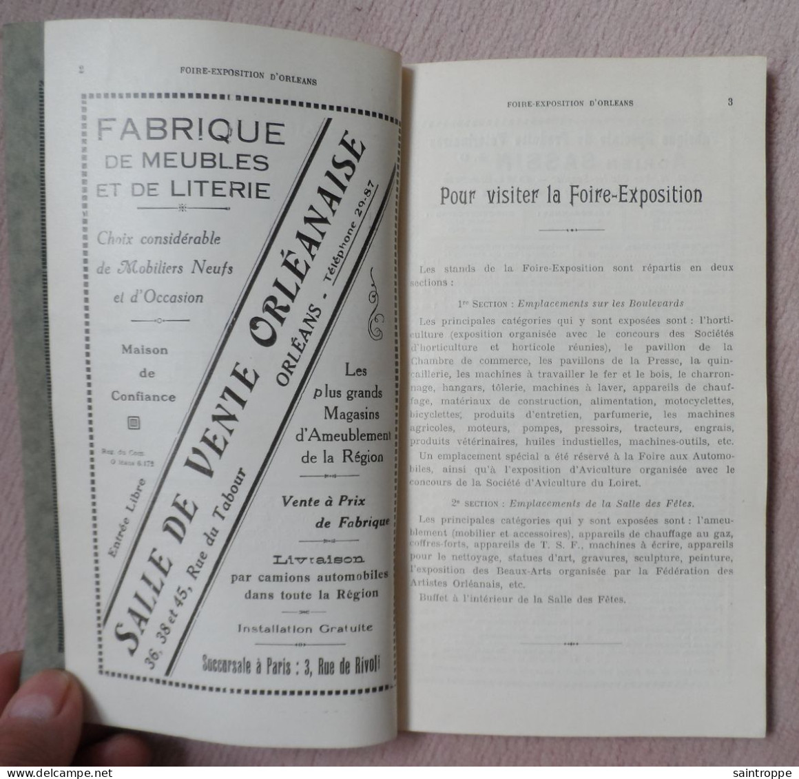 XIII ème Foire-Exposition ORLEANS 1934.Tourisme,Horaire Des Trains.Publicités. - 1900 – 1949