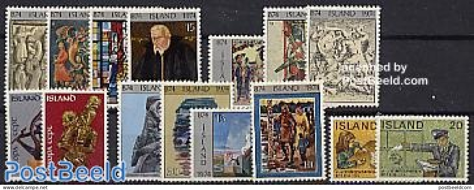 Iceland 1974 Yearset 1974 (15v), Mint NH, Various - Yearsets (by Country) - Unused Stamps