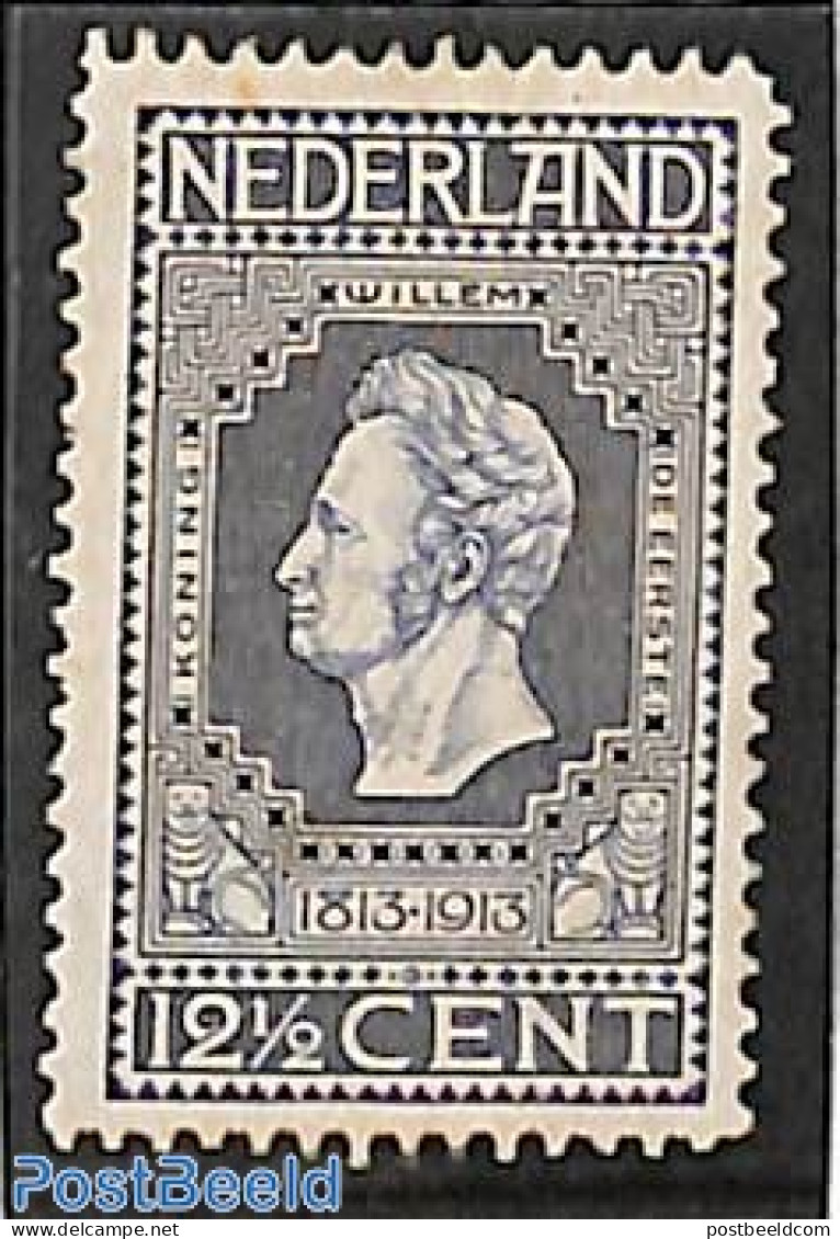 Netherlands 1913 12.5c, King Willem I, Perf. 11.5 X 11, Mint NH - Neufs