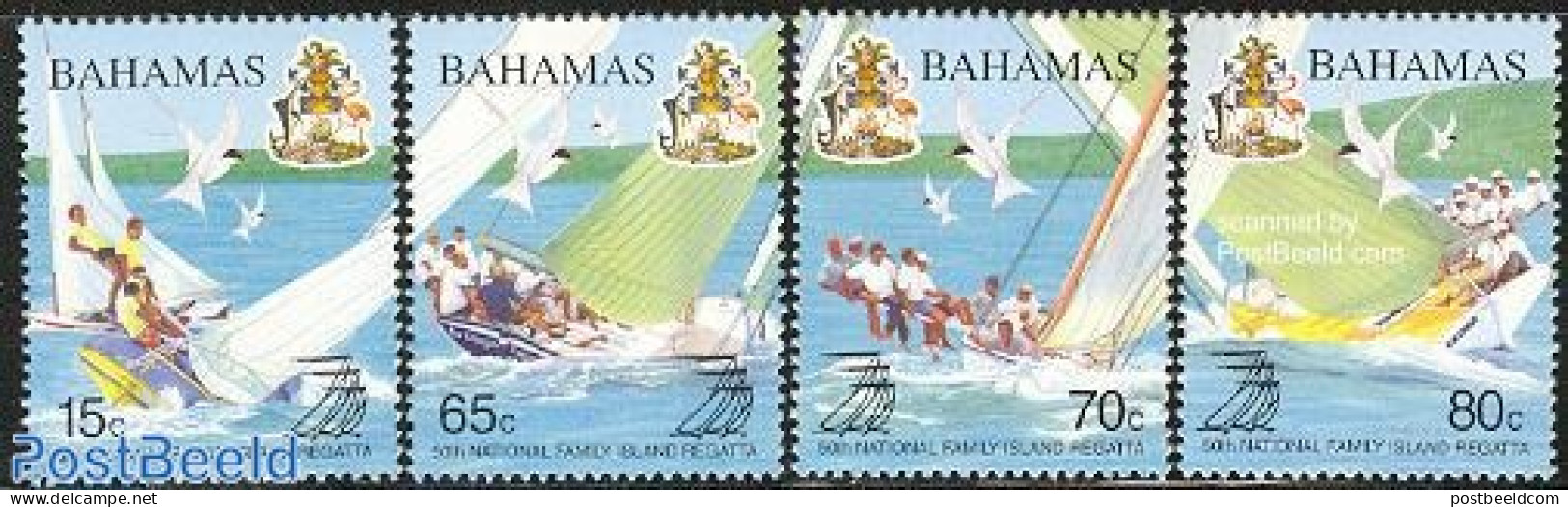 Bahamas 2003 Family Island Regatta 4v, Mint NH, History - Nature - Sport - Transport - Coat Of Arms - Birds - Sailing .. - Voile