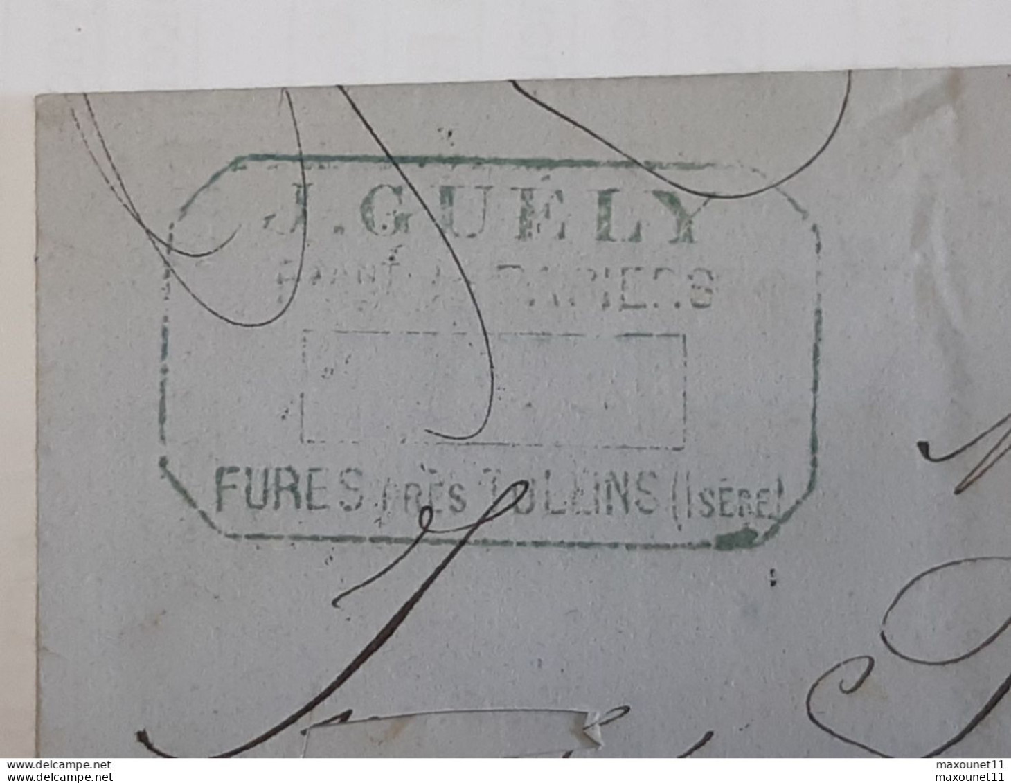 Timbre Type " Cérès " Sur Lettre Envoyée De L'Usine Guely à Fures Tullins Vers Marseille  .. Lot135 . - 1871-1875 Cérès