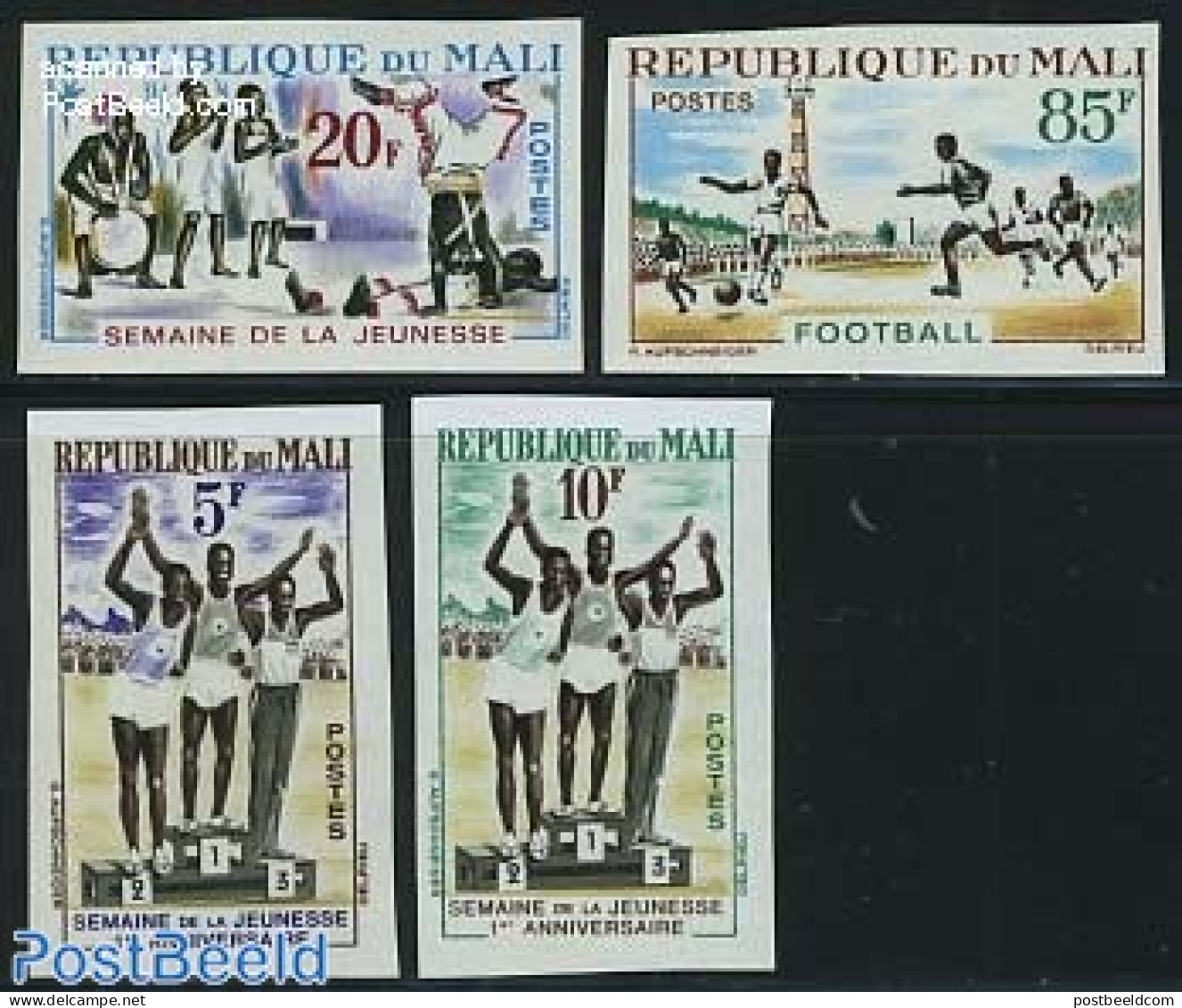 Mali 1963 Youth Week 4v Imperforated, Mint NH, Sport - Sport (other And Mixed) - Mali (1959-...)