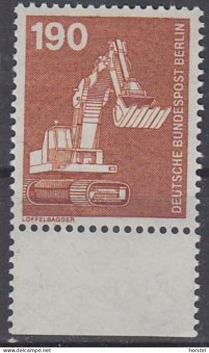 Berlin Mi.670 - Serie Industrie Und Technik - Löffelbagger Mit Rand - Neufs