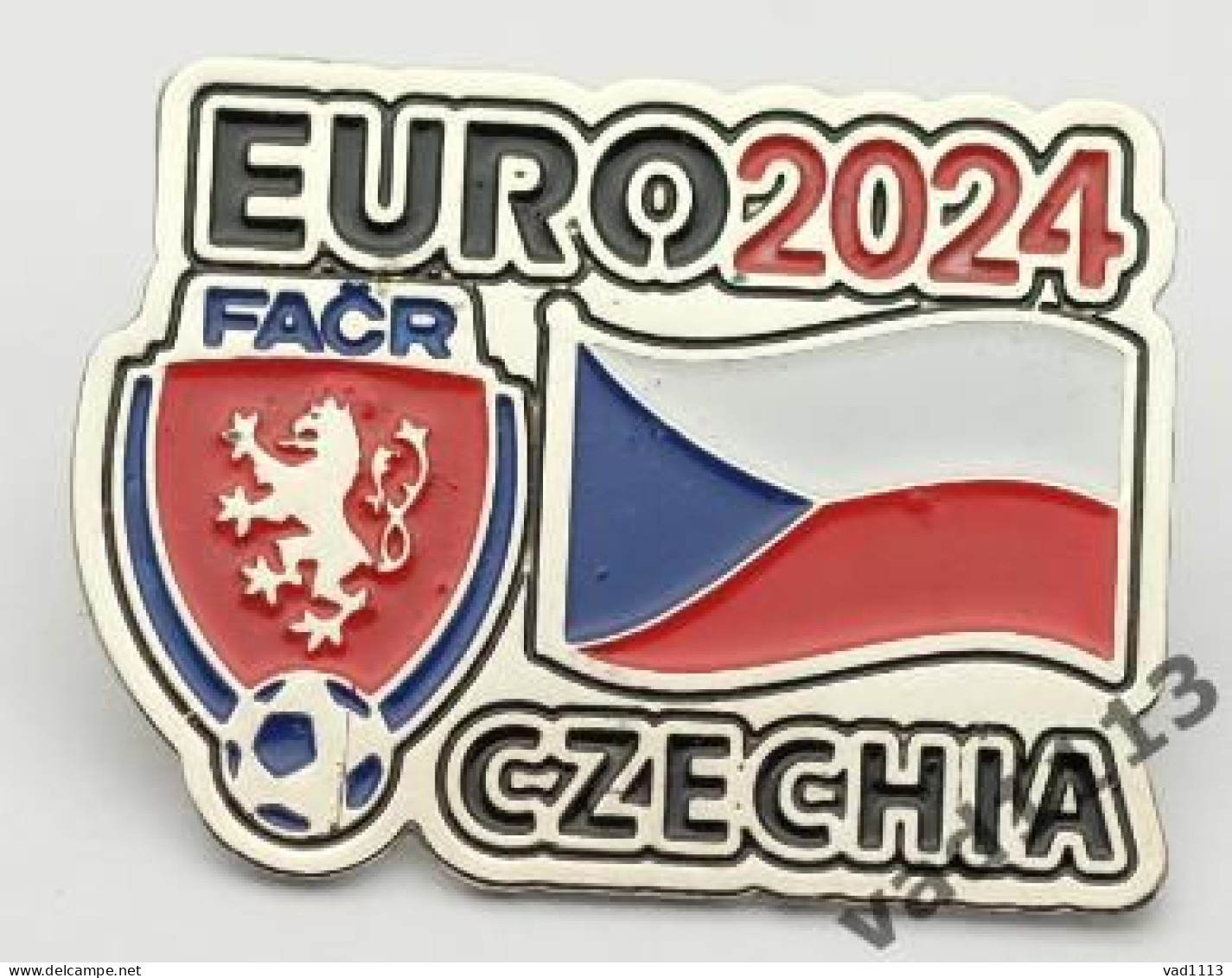 Metal Pin Badge Football Germany EURO 2024 - Czech National Team - Calcio