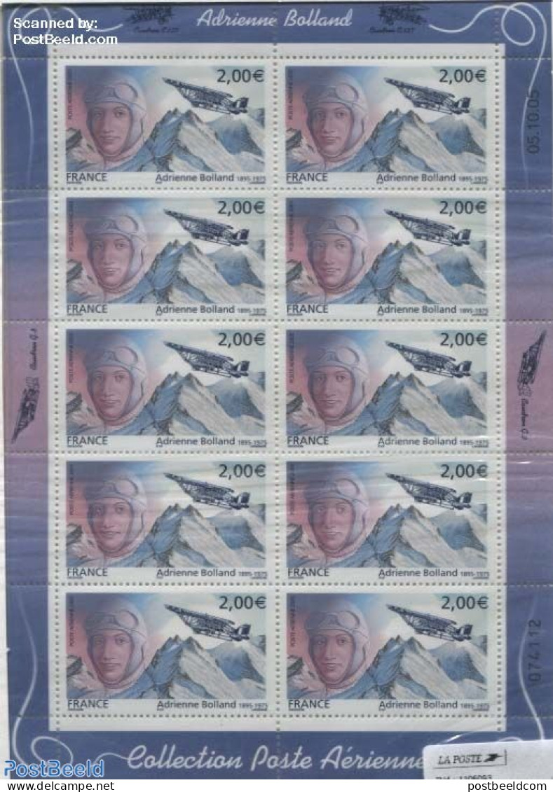 France 2005 Adrienne Bolland M/s, Mint NH, History - Sport - Transport - Women - Mountains & Mountain Climbing - Aircr.. - Nuevos