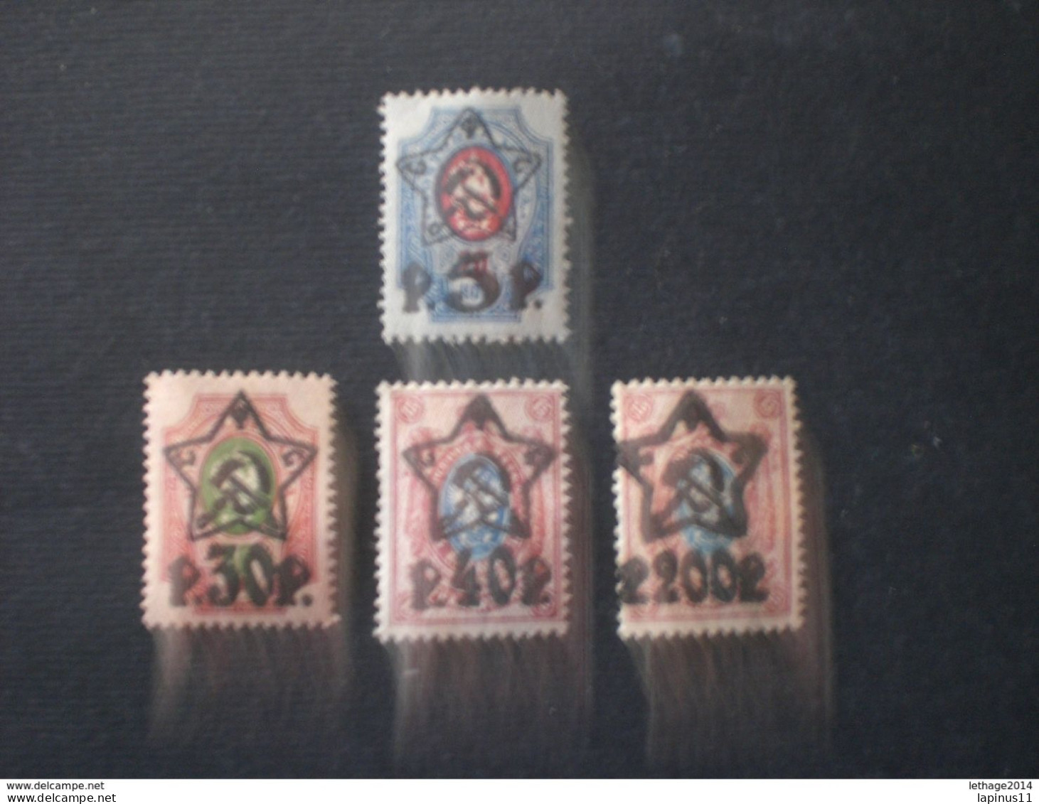 RUSSIA РОССИЯ RUSSIE 1922 TIMBRES DE 1909-1918 OVERPRINT MHL - Unused Stamps