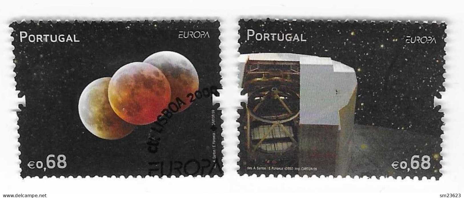 Portugal  2009  Mi.Nr. 3407 / 3408 , EUROPA CEPT / Astronomie - Gestempelt / Feine Used / (o) - 2009