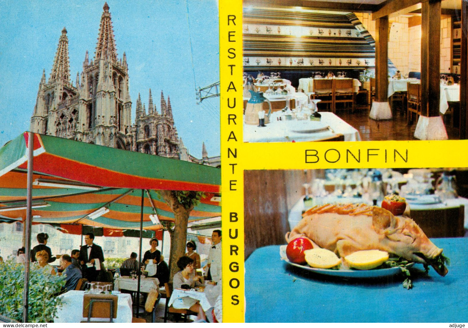 CPSM- BURGOS - Restaurante BONFIN - Multivues * 2 Scans* TBE - Burgos