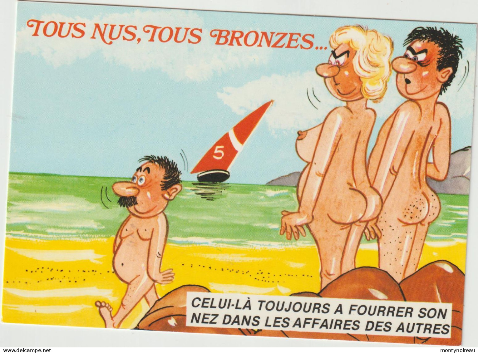 Humour :  Illustrateur  , Tous Nus , Tous  Bronzés , Sein Nue, - Humour