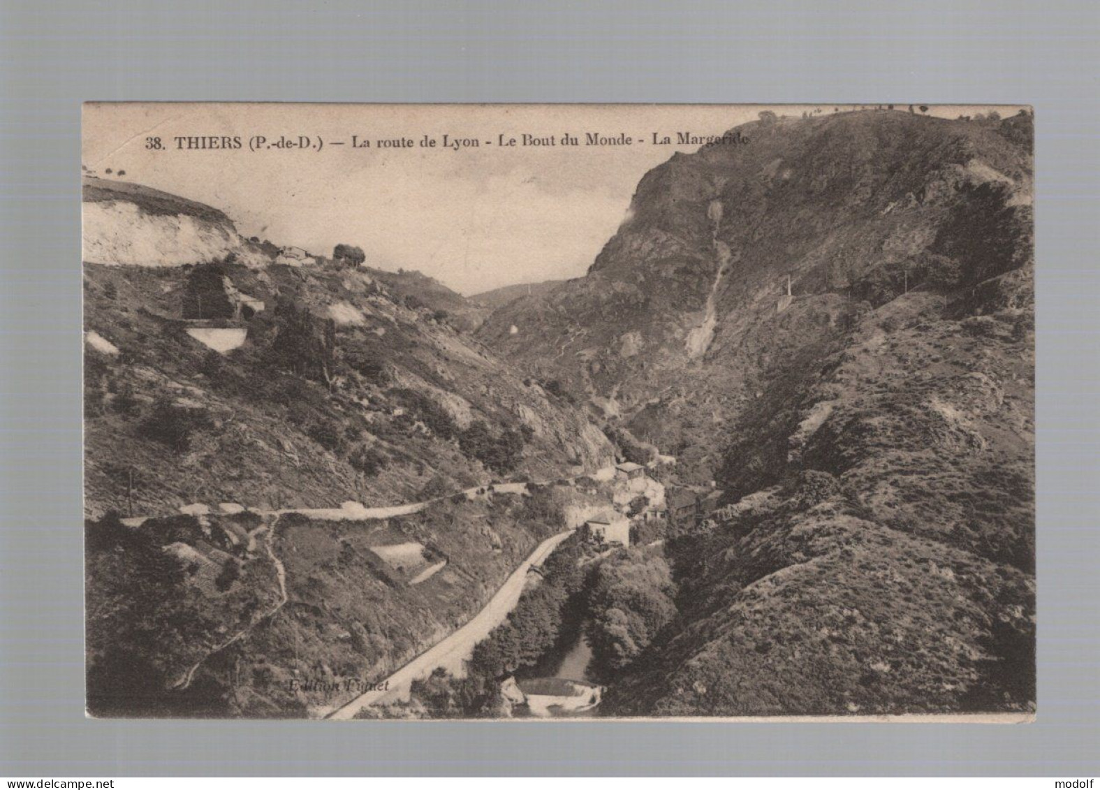 CPA - 63 - N°38 - Thiers - La Route De Lyon - Le Bout Du Monde - La Margeride - Circulée - Thiers