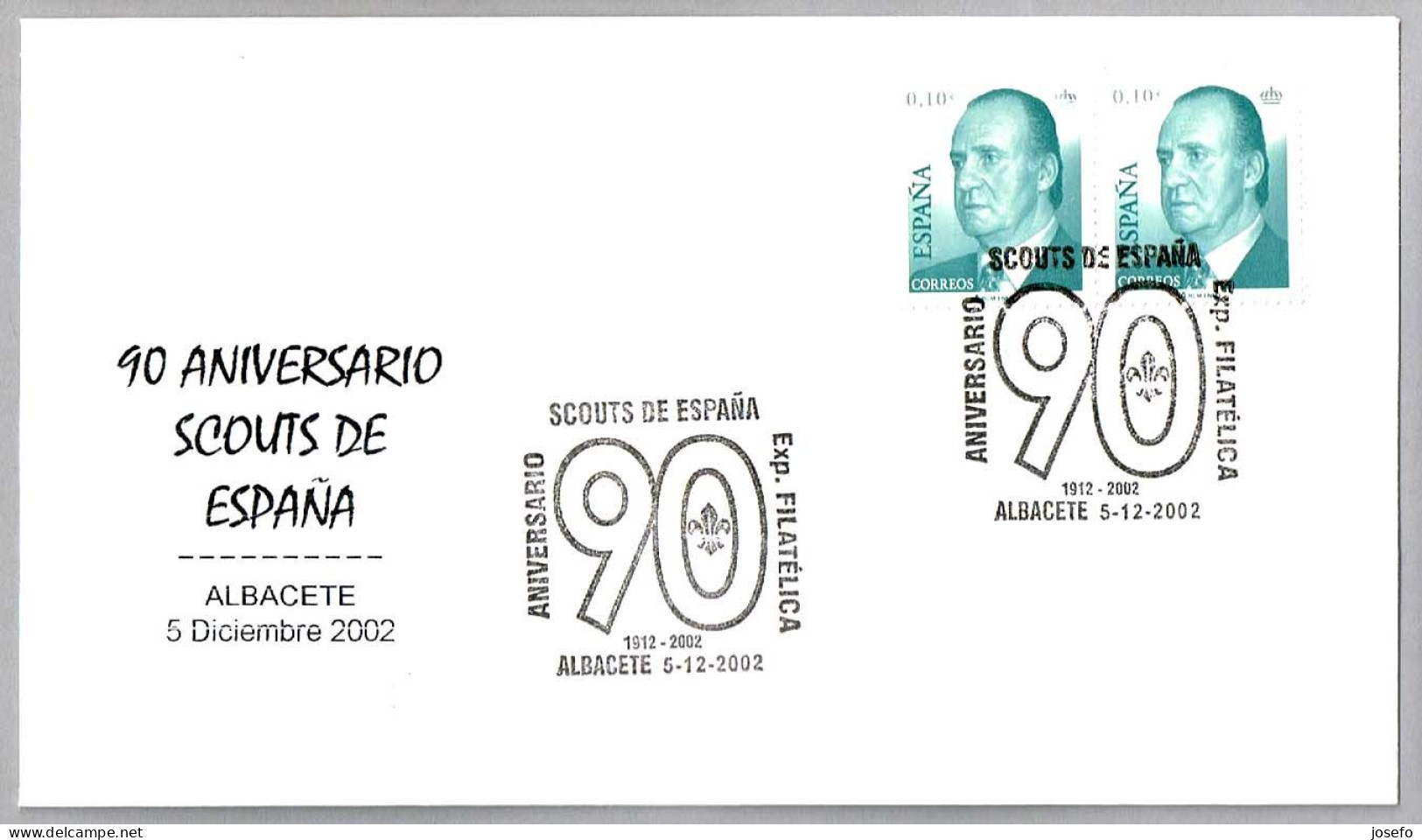 90 Años SCOUTS EN ESPAÑA - 90 Years SCOUTS In Spain. Albacete 2002 - Lettres & Documents