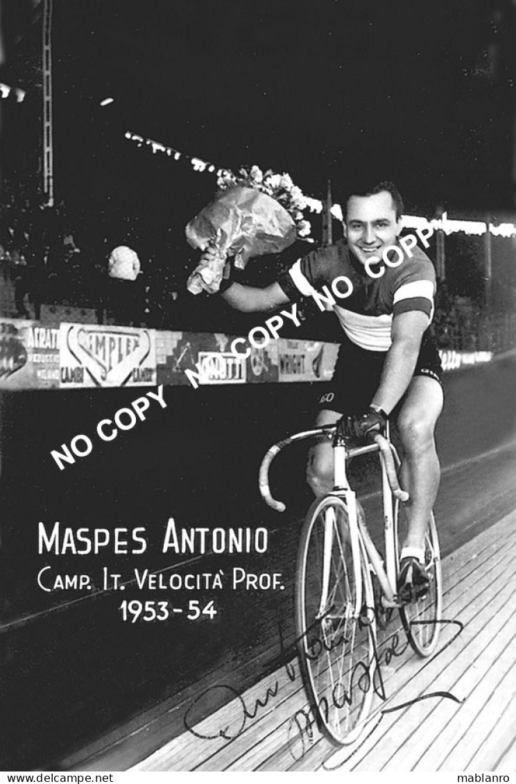 PHOTO CYCLISME REENFORCE GRAND QUALITÉ ( NO CARTE ) ANTONIO MASPES 1953 - Radsport