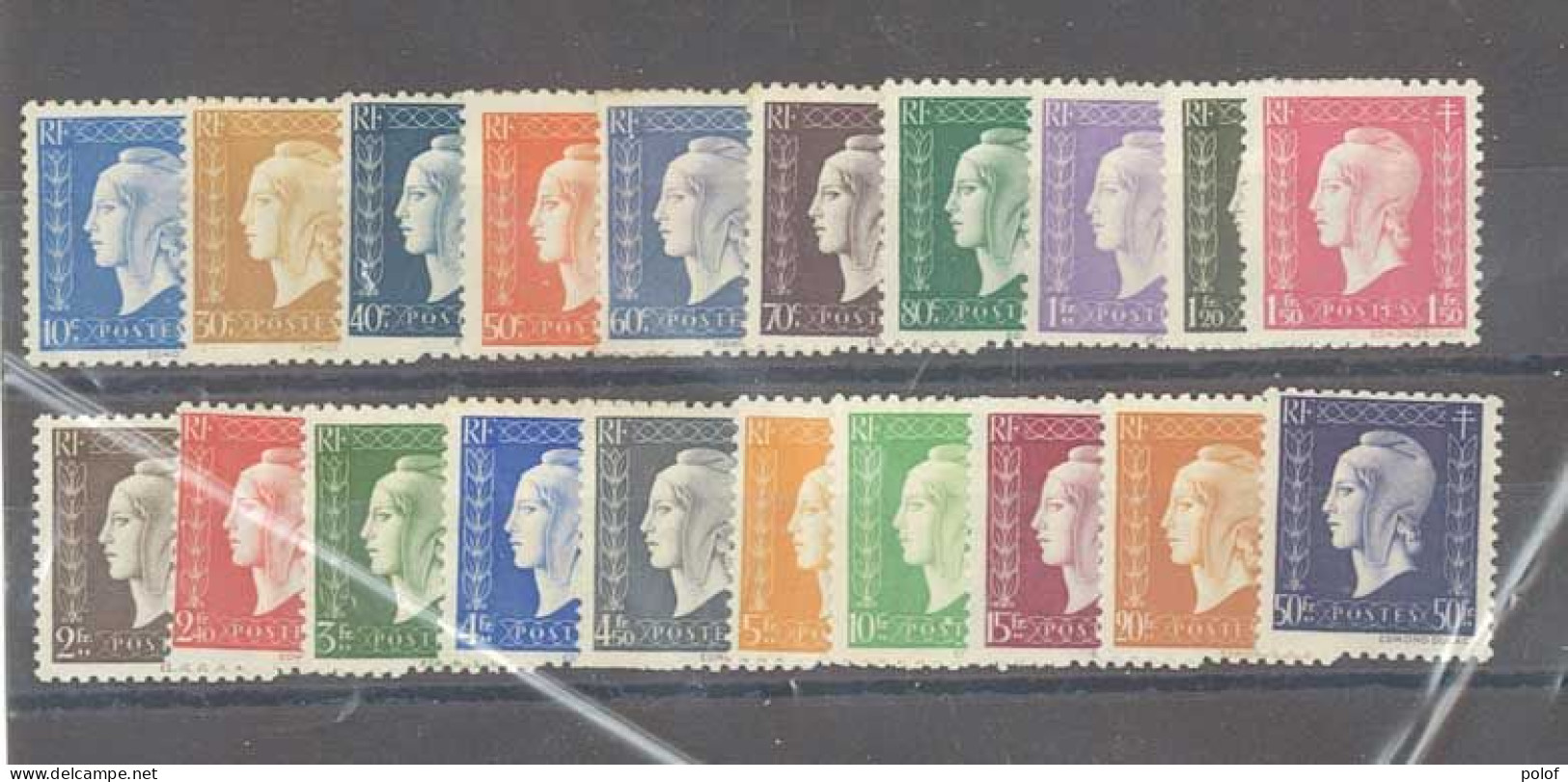 Yvert 682 à 701  - Marianne De Dulacs - Série De 20 Timbres Neufs Sans Traces De Charnières - 1944-45 Marianne (Dulac)