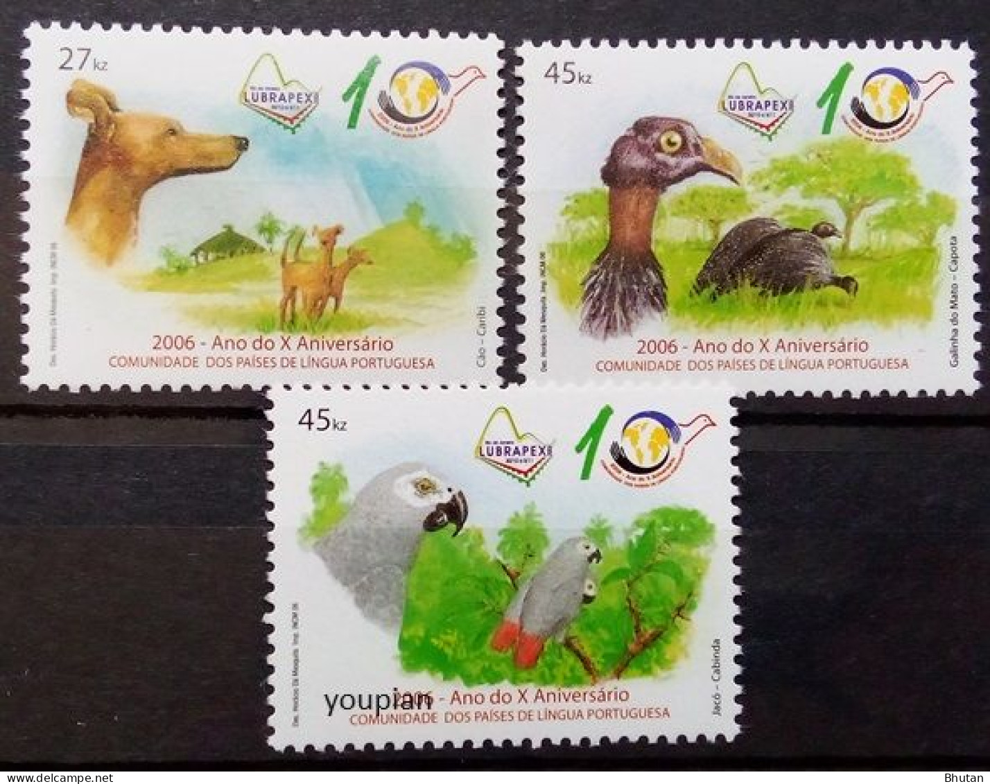 Angola 2006, 10 Years Of The Organisation Of Portuguese Countries, MNH Stamps Set - Angola