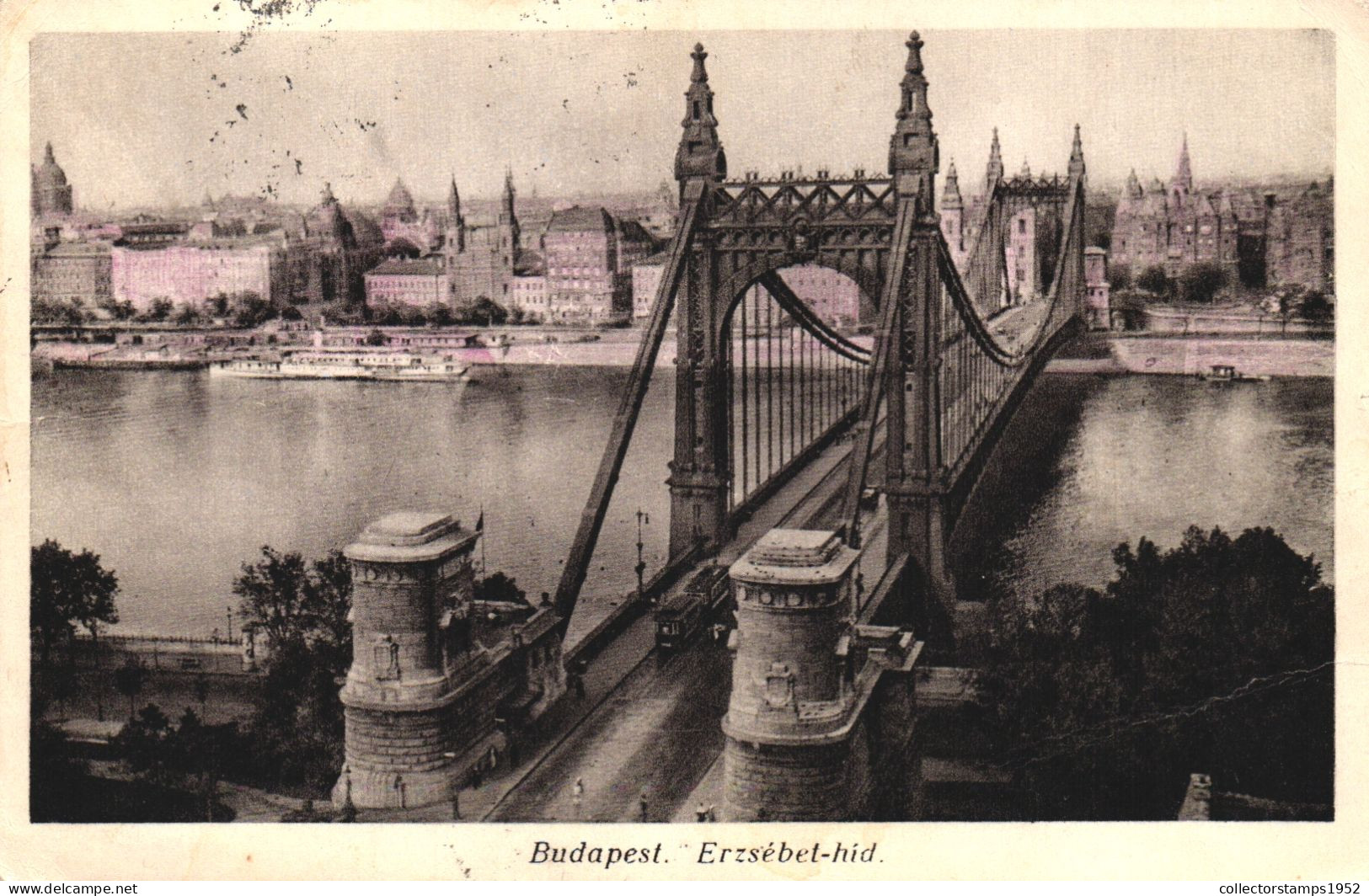 BUDAPEST, BRIDGE, ARCHITECTURE, SHIP, TRAM, PARK, HUNGARY, POSTCARD - Hongrie