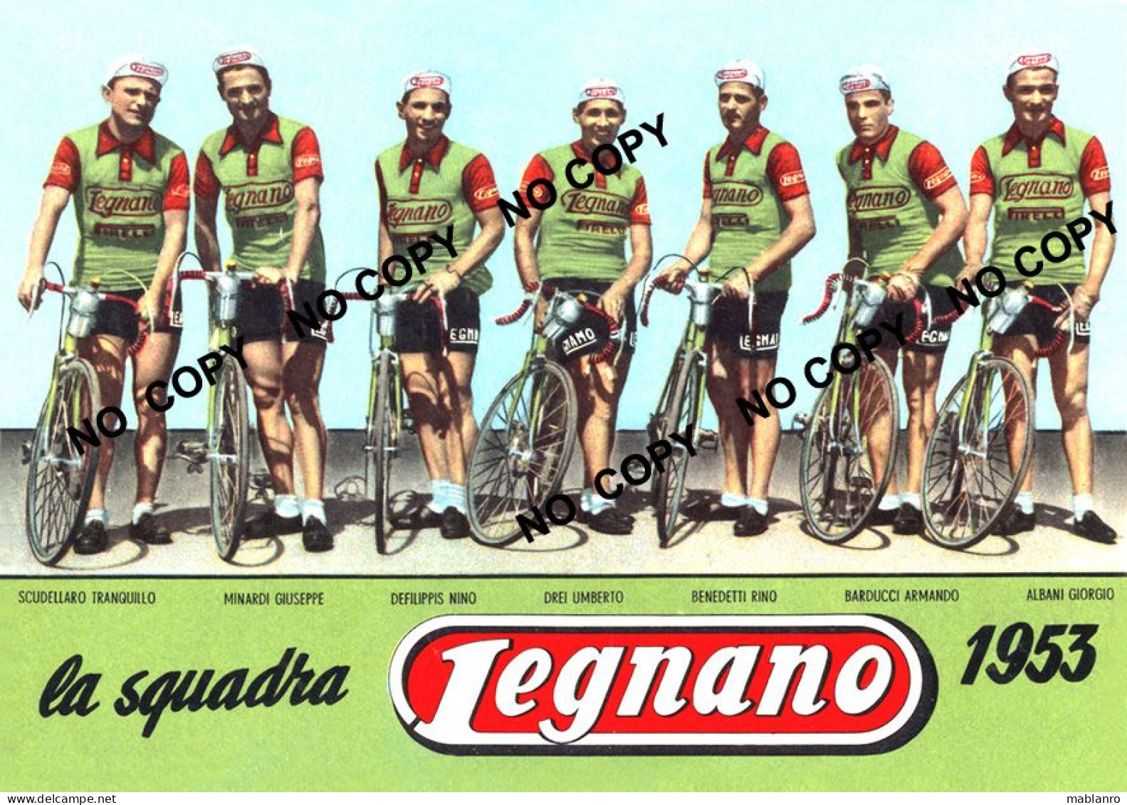 PHOTO CYCLISME REENFORCE GRAND QUALITÉ ( NO CARTE ) GROUPE TEAM LEGNANO 1953 - Radsport